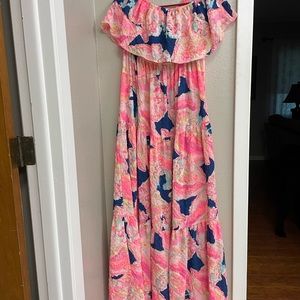 Lilly Pulitzer Off the Shoulder Long dress XL